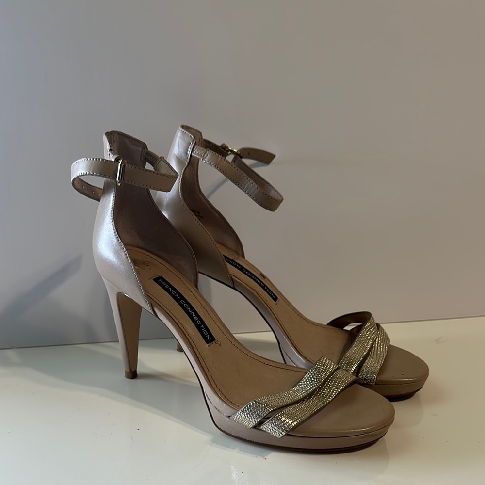 Elegant Beige High Heel Sandals
